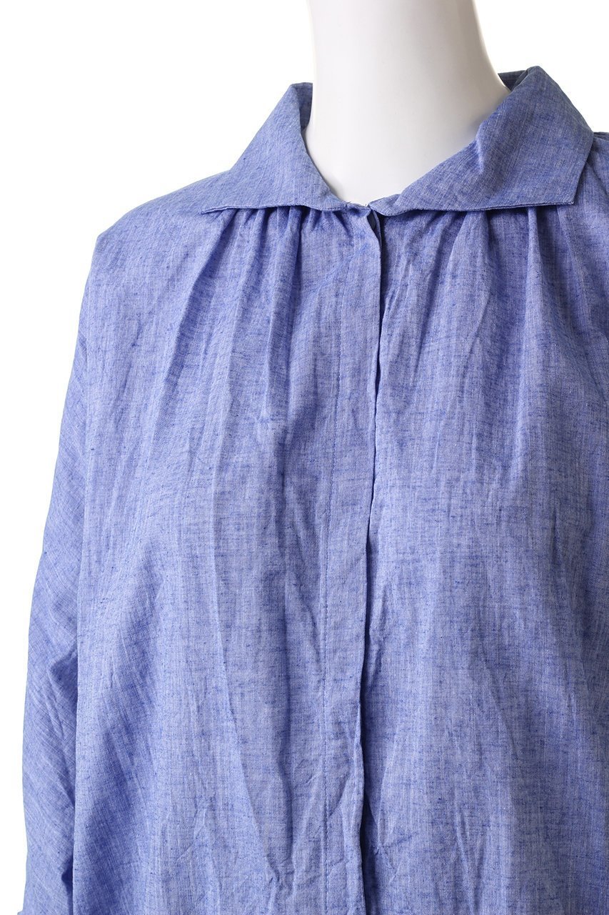 【ミズイロ インド/mizuiro ind】のgatherd dolman shirt シャツ 人気、トレンドファッション・服の通販 founy(ファニー) 　ファッション　Fashion　レディースファッション　WOMEN　トップス・カットソー　Tops/Tshirt　シャツ/ブラウス　Shirts/Blouses　スリーブ　Sleeve　リネン　Linen　ロング　Long　夏　Summer　春　Spring　S/S・春夏　Ss・Spring/Summer　other-5|ID: prp329100003266952 ipo3291000000031323809