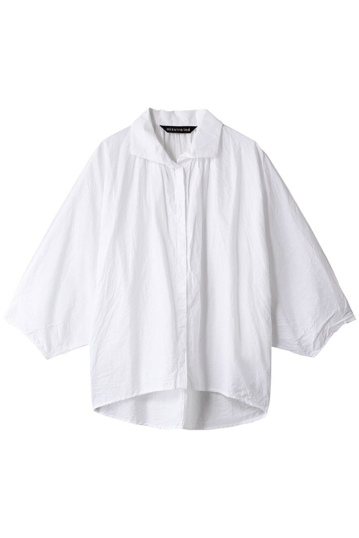 【ミズイロ インド/mizuiro ind】のgatherd dolman shirt シャツ インテリア・キッズ・メンズ・レディースファッション・服の通販 founy(ファニー) https://founy.com/ ファッション Fashion レディースファッション Fashion for Women トップス・カットソー Cut & Sew Tops シャツ・ブラウス・オフィスカジュアル Elegant Blouses & Button-Ups スリーブ Sleeve, Long Sleeve / Short Sleeve リネン Linen, Linen Fabric ロング Long, Long-Length 夏 Summer 春 Spring S/S・春夏 SS, Spring/Summer, Warm Season |ID: prp329100003266952 ipo3291000000036783776