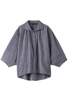 【ミズイロ インド/mizuiro ind】のgatherd dolman shirt シャツ 人気、トレンドファッション・服の通販 founy(ファニー) ファッション Fashion レディースファッション Fashion for Women トップス・カットソー Cut & Sew Tops シャツ・ブラウス・オフィスカジュアル Elegant Blouses & Button-Ups スリーブ Sleeve, Long Sleeve / Short Sleeve リネン Linen, Linen Fabric ロング Long, Long-Length 夏 Summer 春 Spring S/S・春夏 SS, Spring/Summer, Warm Season thumbnail グレー|ID: prp329100003266952 ipo3291000000036783779