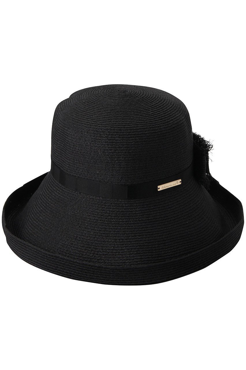 【アシーナ ニューヨーク/Athena New York】のKay バックリボンハット インテリア・キッズ・メンズ・レディースファッション・服の通販 founy(ファニー) 　ファッション　Fashion　レディースファッション　WOMEN　帽子　Hats　フォルム　フリンジ　リボン　帽子　ブラック|ID: prp329100003266971 ipo3291000000021877191