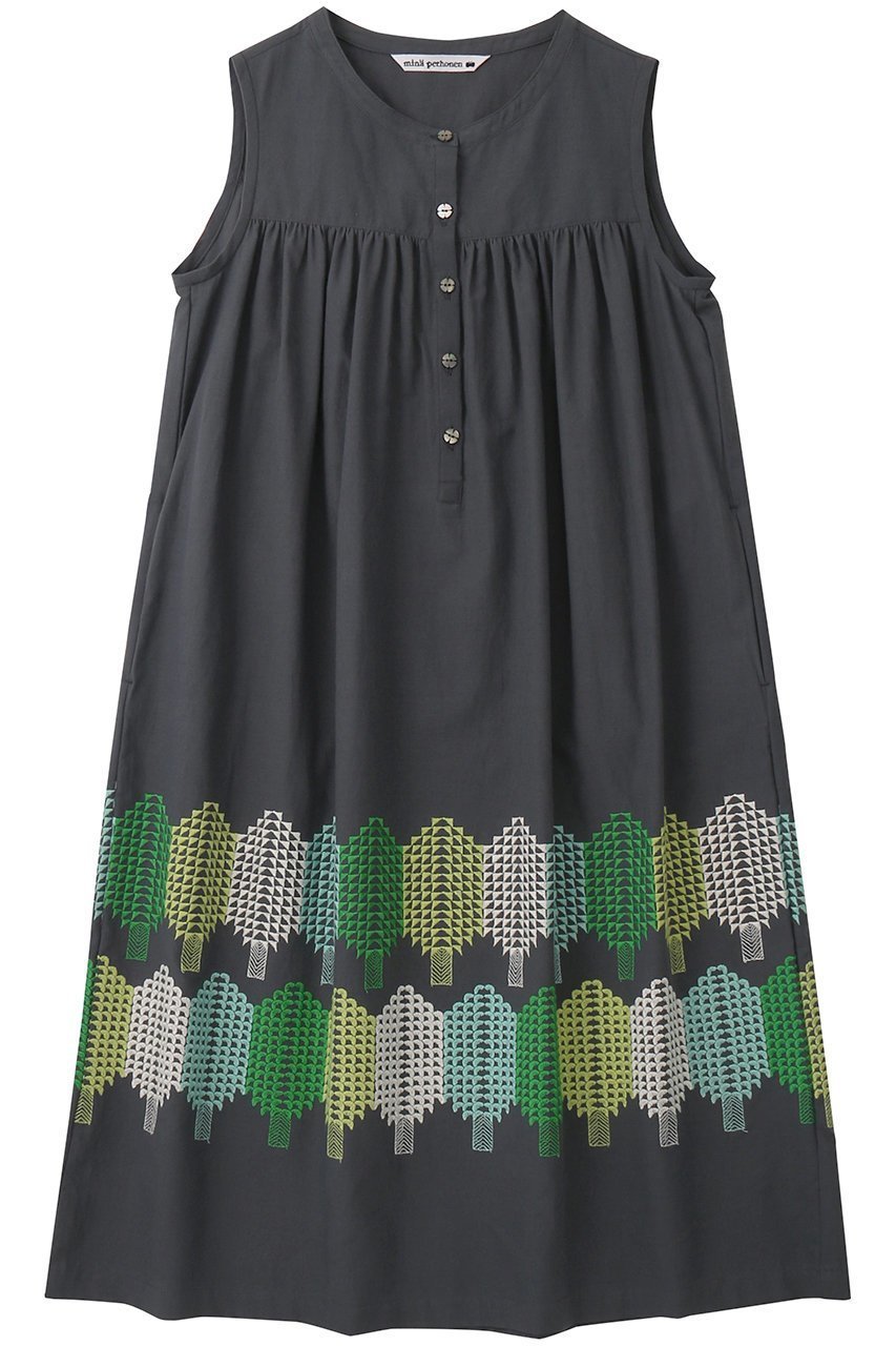 【ミナ ペルホネン/mina perhonen / KIDS】の【KIDS】forest candy ワンピース チャコール 150 インテリア・キッズ・メンズ・レディースファッション・服の通販 founy(ファニー) 　ファッション　Fashion　キッズファッション　Fashion for Kids　ワンピース　Dresses　おすすめ　Recommended / Our Picks　カラフル　Colorful Design　ギャザー　Gathered, Ruffled　チャコール|ID: prp329100003266975 ipo3291000000036236061