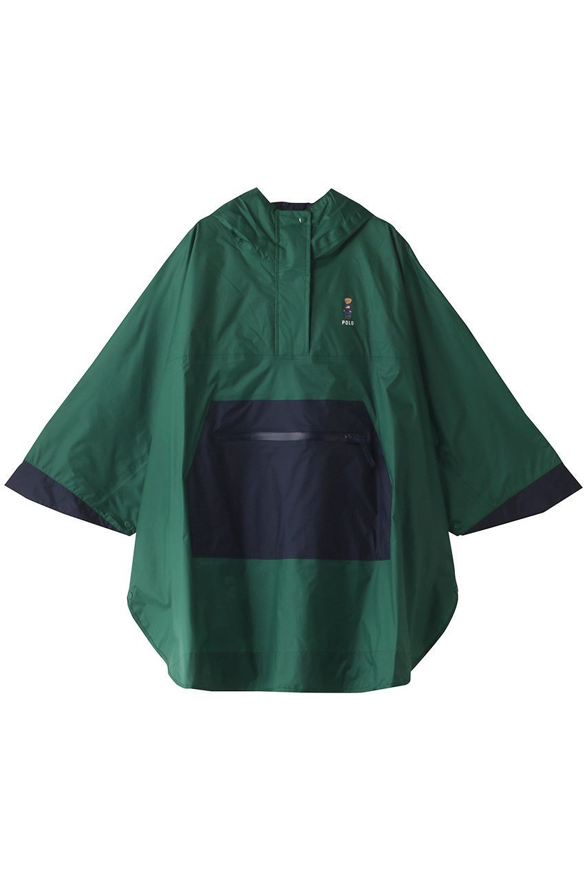 【ポロラルフローレン/POLO RALPH LAUREN】の透湿撥水カラーブロックポンチョ インテリア・キッズ・メンズ・レディースファッション・服の通販 founy(ファニー) 　ファッション　Fashion　レディースファッション　Fashion for Women　アウター　Coat / Outerwear Collection　コート・ロングコート・ピーコート　Long Coats, Peacoats & More　ポンチョ・ケープコート　Ponchos & Capes　アウトドア　Outdoor Clothing　プリント　Print, Printed Pattern　ポケット　Pocket, Pocket Detail　旅行　Travel　グリーン|ID: prp329100003266979 ipo3291000000032949724