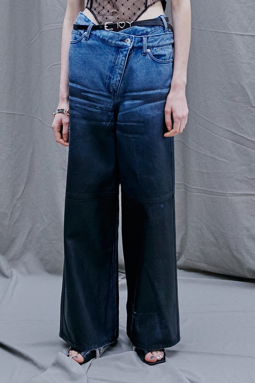 【プランク プロジェクト/PRANK PROJECT】のスプレーワイドデニム / Spray Wide Denim インテリア・キッズ・メンズ・レディースファッション・服の通販 founy(ファニー) 　ファッション　Fashion　レディースファッション　Fashion for Women　パンツ　Pants & Trousers　デニムパンツ・ジーンズ・美脚デニム　Denim Jeans & Pants　おすすめ　Recommended / Our Picks　アシンメトリー　Asymmetrical Style　グラデーション　Gradient, Ombre　デニム　Denim, Jeans Material　BLU(ブルー)|ID: prp329100003269111 ipo3291000000032830555