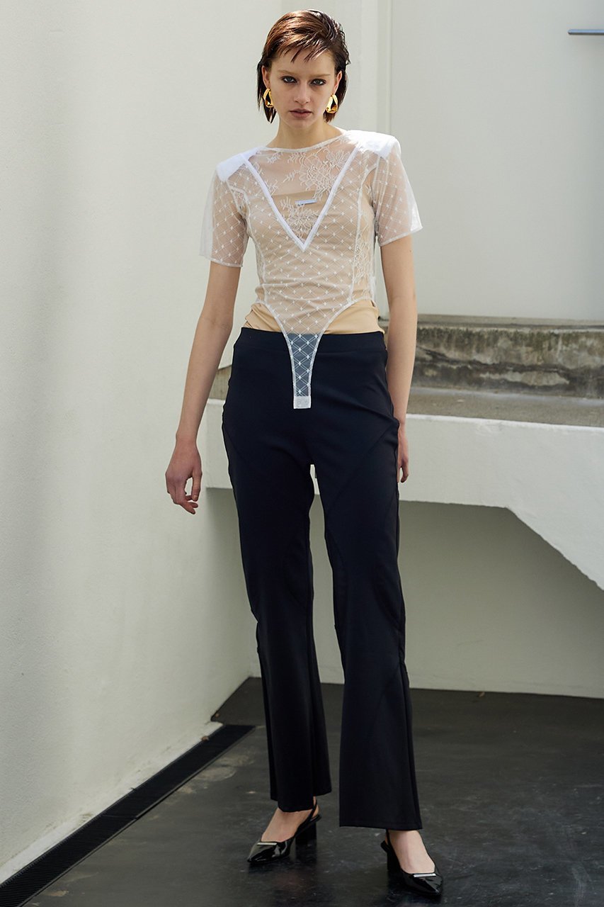 【プランク プロジェクト/PRANK PROJECT】のコンビチュールボディスーツ / Combi Tulle Bodysuit 人気、トレンドファッション・服の通販 founy(ファニー) ファッション Fashion レディースファッション Fashion for Women トップス・カットソー Cut & Sew Tops シャツ・ブラウス・オフィスカジュアル Elegant Blouses & Button-Ups ロングTシャツ・Tシャツ Longline T-Shirts & Tees カットソー・ベーシックTシャツ Cut-and-Sewn Tops / Stretch Tees & Basics おすすめ Recommended / Our Picks コンパクト Compact, Small Size ショート Short, Short Length ストレッチ Stretch, Stretchy Fabric スリーブ Sleeve, Long Sleeve / Short Sleeve スーツ Suit, Formalwear デニム Denim, Jeans Material レース Lace, Lace Fabric ワイド Wide, Wide Fit other-2|ID: prp329100003269116 ipo3291000000036845732