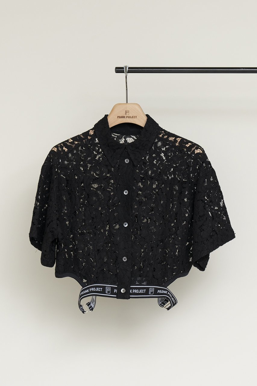 【プランク プロジェクト/PRANK PROJECT】のレースロゴバンドシャツ / Lace Logo Band Shirt 人気、トレンドファッション・服の通販 founy(ファニー) ファッション Fashion レディースファッション Fashion for Women トップス・カットソー Cut & Sew Tops シャツ・ブラウス・オフィスカジュアル Elegant Blouses & Button-Ups おすすめ Recommended / Our Picks インナー Innerwear ショート Short, Short Length スリーブ Sleeve, Long Sleeve / Short Sleeve ボトム Bottoms, Lower Wear メッシュ Mesh, Net Fabric レース Lace, Lace Fabric ワイド Wide, Wide Fit other-6|ID: prp329100003269118 ipo3291000000032937235