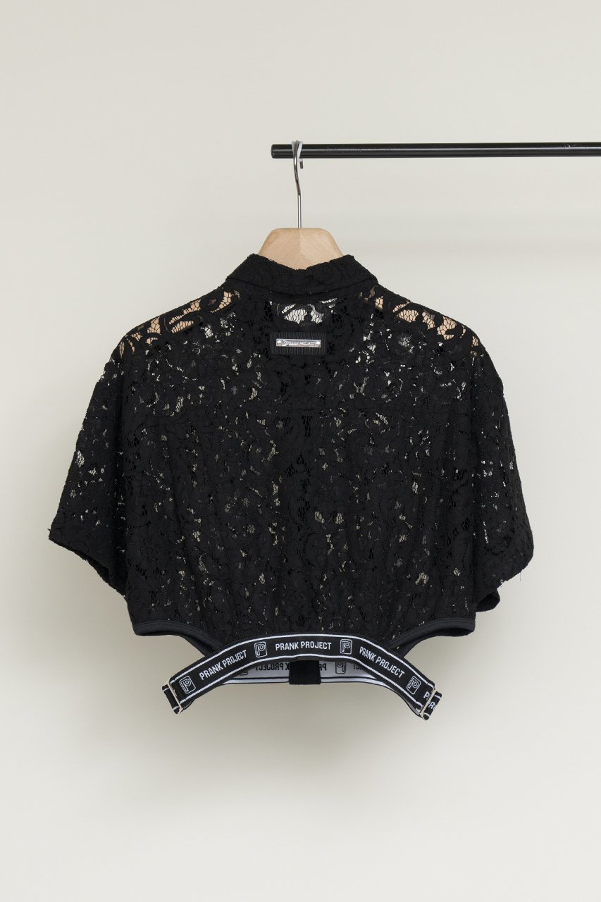 【プランク プロジェクト/PRANK PROJECT】のレースロゴバンドシャツ / Lace Logo Band Shirt 人気、トレンドファッション・服の通販 founy(ファニー) ファッション Fashion レディースファッション Fashion for Women トップス・カットソー Cut & Sew Tops シャツ・ブラウス・オフィスカジュアル Elegant Blouses & Button-Ups おすすめ Recommended / Our Picks インナー Innerwear ショート Short, Short Length スリーブ Sleeve, Long Sleeve / Short Sleeve ボトム Bottoms, Lower Wear メッシュ Mesh, Net Fabric レース Lace, Lace Fabric ワイド Wide, Wide Fit other-7|ID: prp329100003269118 ipo3291000000032937244
