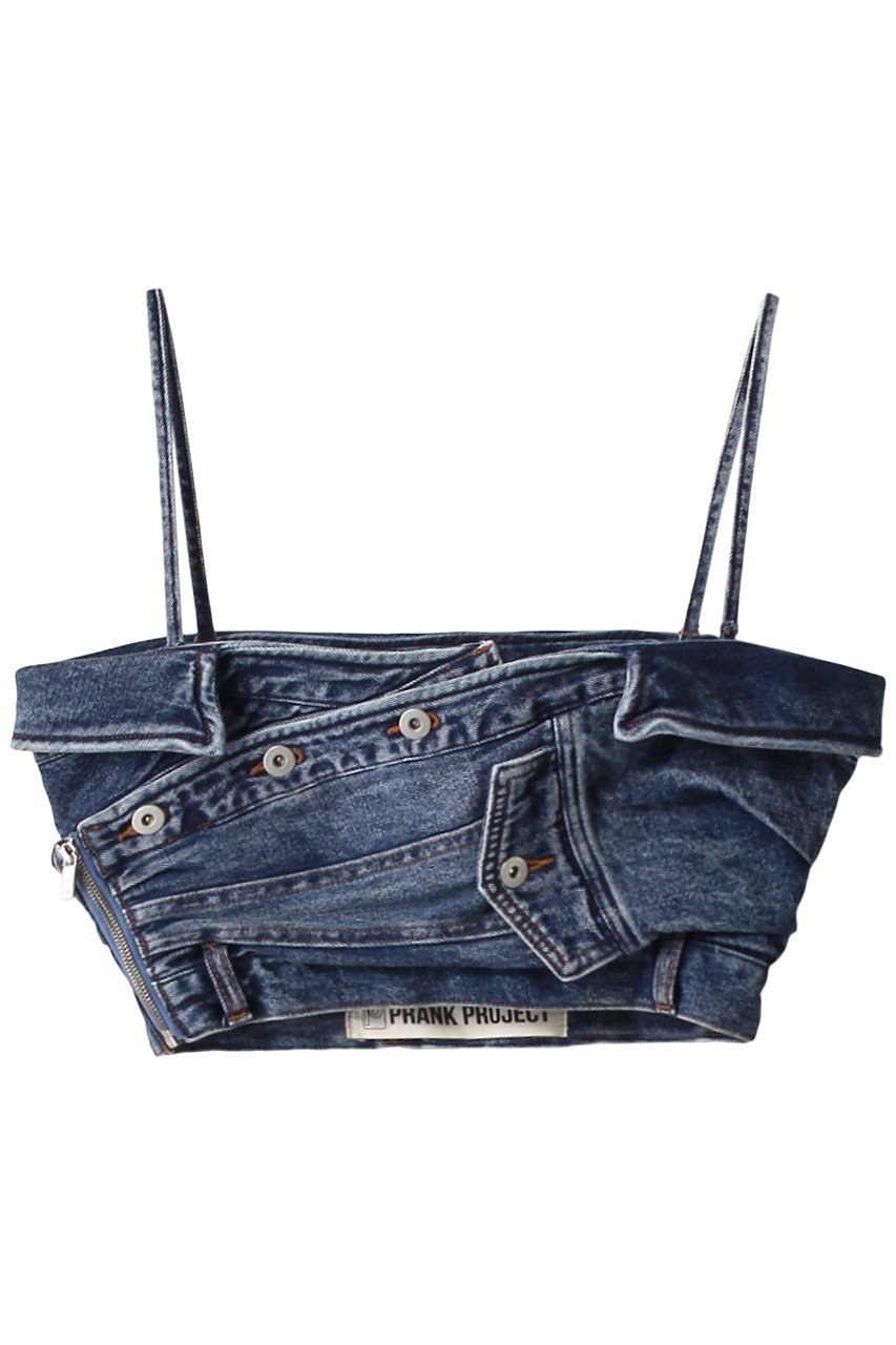 【プランク プロジェクト/PRANK PROJECT】のGジャンビスチェ / Denim Jumper Bustier インテリア・キッズ・メンズ・レディースファッション・服の通販 founy(ファニー) ファッション Fashion レディースファッション Fashion for Women アウター Coat / Outerwear Collection トップス・カットソー Cut & Sew Tops キャミソール&ノースリーブ Camisoles & Sleeveless Tops シャツ・ブラウス・オフィスカジュアル Elegant Blouses & Button-Ups ロングTシャツ・Tシャツ Longline T-Shirts & Tees カットソー・ベーシックTシャツ Cut-and-Sewn Tops / Stretch Tees & Basics ビスチェ Bustiers & Corset Tops / Layered Bustier Style キャミソール Camisole, Spaghetti Strap Top タンク Tank Top, Sleeveless Top デニム Denim, Jeans Material ビスチェ Bustier, Corset Top ワイヤー Wire, Wired Bra BLU(ブルー)|ID: prp329100003269120 ipo3291000000032855427
