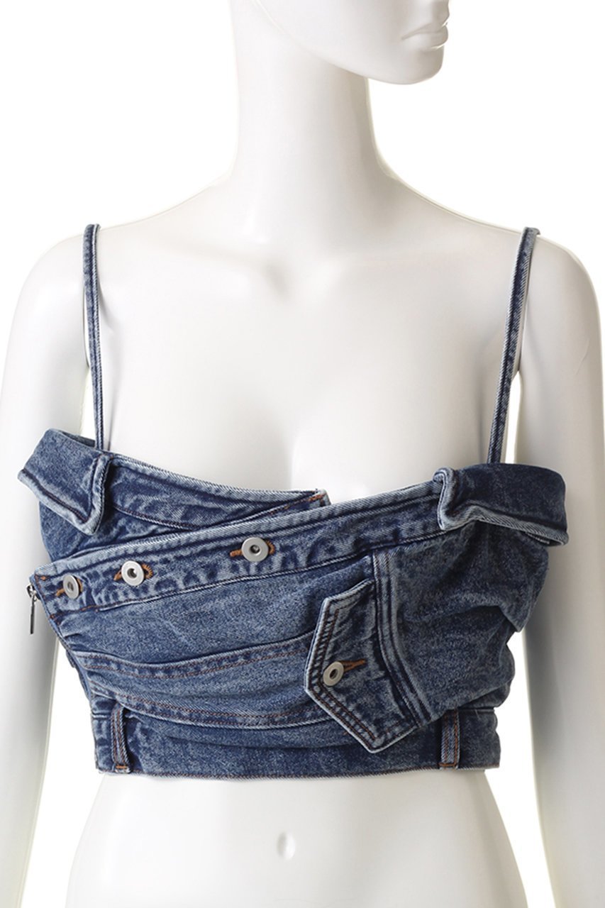 【プランク プロジェクト/PRANK PROJECT】のGジャンビスチェ / Denim Jumper Bustier 人気、トレンドファッション・服の通販 founy(ファニー) ファッション Fashion レディースファッション Fashion for Women アウター Coat / Outerwear Collection トップス・カットソー Cut & Sew Tops キャミソール&ノースリーブ Camisoles & Sleeveless Tops シャツ・ブラウス・オフィスカジュアル Elegant Blouses & Button-Ups ロングTシャツ・Tシャツ Longline T-Shirts & Tees カットソー・ベーシックTシャツ Cut-and-Sewn Tops / Stretch Tees & Basics ビスチェ Bustiers & Corset Tops / Layered Bustier Style キャミソール Camisole, Spaghetti Strap Top タンク Tank Top, Sleeveless Top デニム Denim, Jeans Material ビスチェ Bustier, Corset Top ワイヤー Wire, Wired Bra other-2|ID: prp329100003269120 ipo3291000000032855432