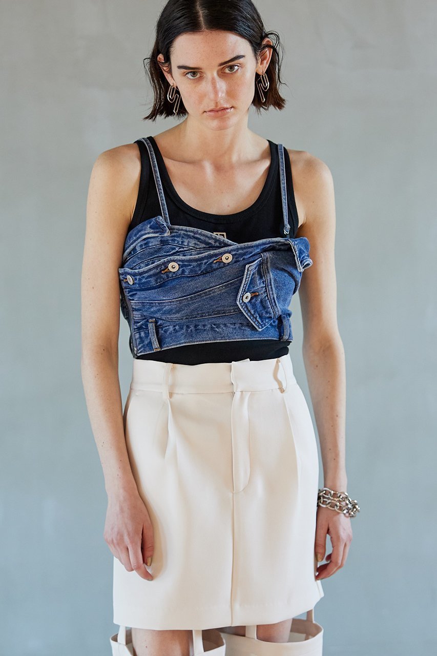 【プランク プロジェクト/PRANK PROJECT】のGジャンビスチェ / Denim Jumper Bustier 人気、トレンドファッション・服の通販 founy(ファニー) ファッション Fashion レディースファッション Fashion for Women アウター Coat / Outerwear Collection トップス・カットソー Cut & Sew Tops キャミソール&ノースリーブ Camisoles & Sleeveless Tops シャツ・ブラウス・オフィスカジュアル Elegant Blouses & Button-Ups ロングTシャツ・Tシャツ Longline T-Shirts & Tees カットソー・ベーシックTシャツ Cut-and-Sewn Tops / Stretch Tees & Basics ビスチェ Bustiers & Corset Tops / Layered Bustier Style キャミソール Camisole, Spaghetti Strap Top タンク Tank Top, Sleeveless Top デニム Denim, Jeans Material ビスチェ Bustier, Corset Top ワイヤー Wire, Wired Bra other-6|ID: prp329100003269120 ipo3291000000032855452