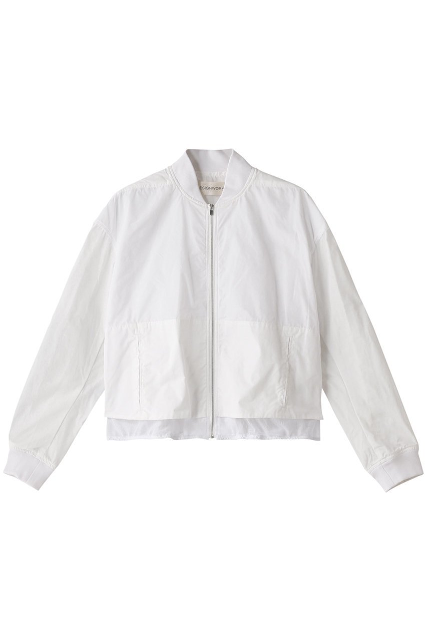 【デザイン ワークス/DESIGN WORKS】のタフタジップブルゾン インテリア・キッズ・メンズ・レディースファッション・服の通販 founy(ファニー) 　ファッション　Fashion　レディースファッション　Fashion for Women　アウター　Coat / Outerwear Collection　レディースジャケット・軽アウター　Jackets　ブルゾンジャケット・スポーティアウター　Blouson Jackets　コンパクト　Compact, Small Size　ジャケット　Jacket, Outerwear　バランス　Balance, Style Balance　ブルゾン　Blouson, Bomber Jacket　ロング　Long, Long-Length　ホワイト|ID: prp329100003271466 ipo3291000000035721221