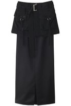 【プランク プロジェクト/PRANK PROJECT】のカーゴラップレイヤードスカート / Cargo Wrap Layered Skirt BLK(ブラック)|ID:prp329100003271510