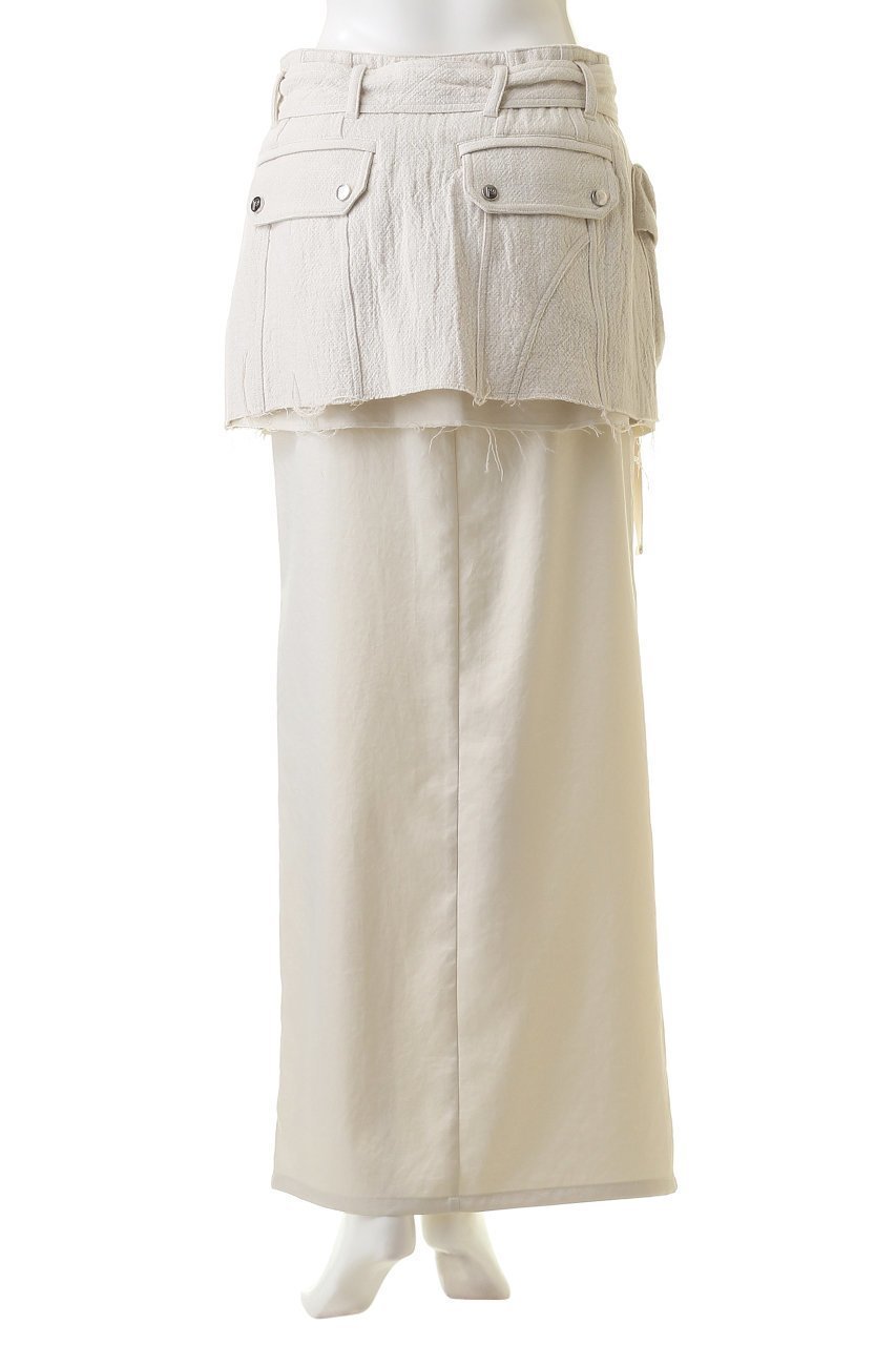 【プランク プロジェクト/PRANK PROJECT】のカーゴラップレイヤードスカート / Cargo Wrap Layered Skirt 人気、トレンドファッション・服の通販 founy(ファニー) 　ファッション　Fashion　レディースファッション　WOMEN　スカート　Skirt　ロングスカート　Long Skirt　インナー　Inner　サテン　Satin　タンブラー　Tumbler　トレンド　Trend　ボトム　Bottom　ラップ　Wrap　リネン　Linen　ロング　Long　夏　Summer　エレガント 上品　Elegant　other-4|ID: prp329100003271510 ipo3291000000031384732