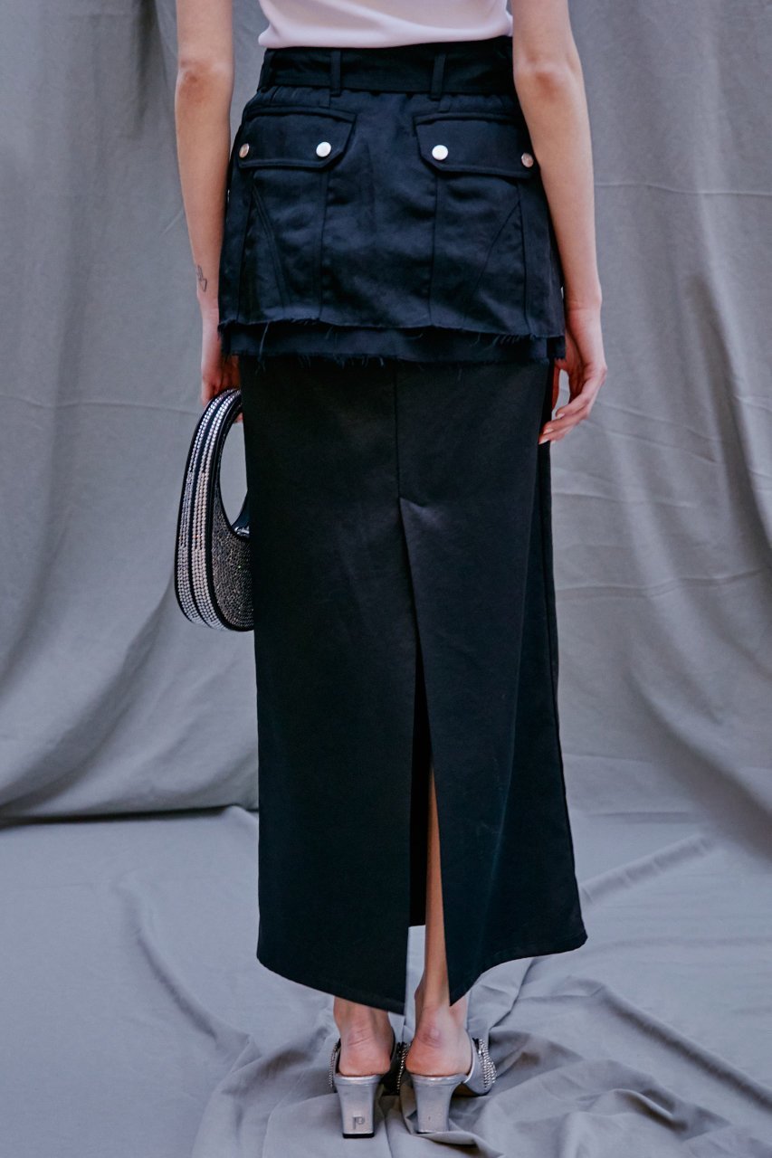 【プランク プロジェクト/PRANK PROJECT】のカーゴラップレイヤードスカート / Cargo Wrap Layered Skirt 人気、トレンドファッション・服の通販 founy(ファニー) 　ファッション　Fashion　レディースファッション　WOMEN　スカート　Skirt　ロングスカート　Long Skirt　インナー　Inner　サテン　Satin　タンブラー　Tumbler　トレンド　Trend　ボトム　Bottom　ラップ　Wrap　リネン　Linen　ロング　Long　夏　Summer　エレガント 上品　Elegant　other-7|ID: prp329100003271510 ipo3291000000031384737