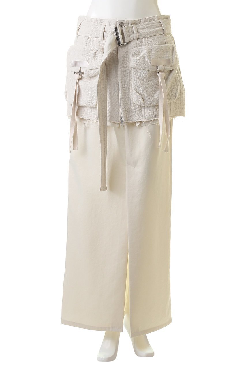 【プランク プロジェクト/PRANK PROJECT】のカーゴラップレイヤードスカート / Cargo Wrap Layered Skirt 人気、トレンドファッション・服の通販 founy(ファニー) ファッション Fashion レディースファッション Fashion for Women スカート Skirts ロングスカート Long Skirts / Maxi & Midi Skirts インナー Innerwear サテン Satin, Glossy Fabric タンブラー Tumbler, Travel Mug トレンド Trend, Trending Now ボトム Bottoms, Lower Wear ラップ Wrap, Wrap Design リネン Linen, Linen Fabric ロング Long, Long-Length 夏 Summer エレガント 上品 Elegant other-2|ID: prp329100003271510 ipo3291000000035509611