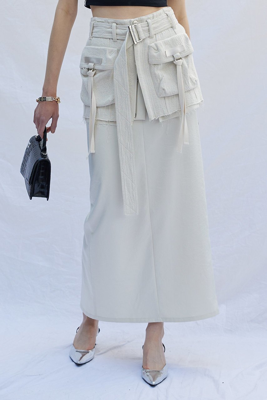 【プランク プロジェクト/PRANK PROJECT】のカーゴラップレイヤードスカート / Cargo Wrap Layered Skirt 人気、トレンドファッション・服の通販 founy(ファニー) ファッション Fashion レディースファッション Fashion for Women スカート Skirts ロングスカート Long Skirts / Maxi & Midi Skirts インナー Innerwear サテン Satin, Glossy Fabric タンブラー Tumbler, Travel Mug トレンド Trend, Trending Now ボトム Bottoms, Lower Wear ラップ Wrap, Wrap Design リネン Linen, Linen Fabric ロング Long, Long-Length 夏 Summer エレガント 上品 Elegant other-8|ID: prp329100003271510 ipo3291000000035509617