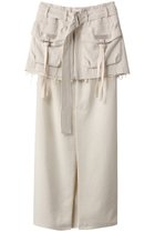 【プランク プロジェクト/PRANK PROJECT】のカーゴラップレイヤードスカート / Cargo Wrap Layered Skirt IVR(アイボリー)|ID: prp329100003271510 ipo3291000000036831834
