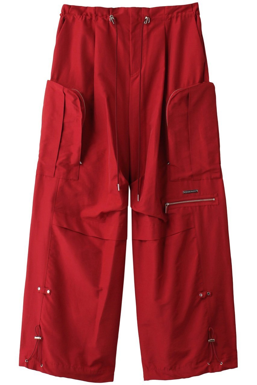 【プランク プロジェクト/PRANK PROJECT】のスーパーワイドボリュームトラックパンツ / Super Wide Voluminous Track Pants インテリア・キッズ・メンズ・レディースファッション・服の通販 founy(ファニー) 　ファッション　Fashion　レディースファッション　Fashion for Women　パンツ　Pants & Trousers　おすすめ　Recommended / Our Picks　グログラン　Grosgrain, Grosgrain Ribbon　コンパクト　Compact, Small Size　スポーティ　Sporty, Casual Athletic　メタル　Metal, Metal Parts　ルーズ　Loose, Oversized　RED(レッド)|ID: prp329100003271513 ipo3291000000032830058