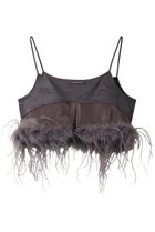 【プランク プロジェクト/PRANK PROJECT】のコンビネーションキャミソールダブルフェザーファー / Combination Camisole Double Feather Fur GRY(グレー)|ID: prp329100003271520 ipo3291000000035792715
