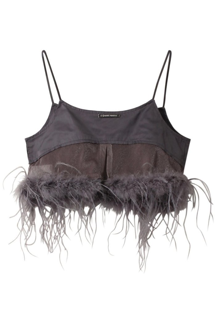 【プランク プロジェクト/PRANK PROJECT】のコンビネーションキャミソールダブルフェザーファー / Combination Camisole Double Feather Fur インテリア・キッズ・メンズ・レディースファッション・服の通販 founy(ファニー) https://founy.com/ ファッション Fashion レディースファッション Fashion for Women トップス・カットソー Cut & Sew Tops キャミソール&ノースリーブ Camisoles & Sleeveless Tops シャツ・ブラウス・オフィスカジュアル Elegant Blouses & Button-Ups ロングTシャツ・Tシャツ Longline T-Shirts & Tees カットソー・ベーシックTシャツ Cut-and-Sewn Tops / Stretch Tees & Basics おすすめ Recommended / Our Picks キャミソール Camisole, Spaghetti Strap Top サテン Satin, Glossy Fabric スリーブ Sleeve, Long Sleeve / Short Sleeve タンク Tank Top, Sleeveless Top ビスチェ Bustier, Corset Top フェザー Feather, Feather Detail メッシュ Mesh, Net Fabric ロング Long, Long-Length |ID: prp329100003271520 ipo3291000000036989979