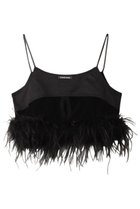 【プランク プロジェクト/PRANK PROJECT】のコンビネーションキャミソールダブルフェザーファー / Combination Camisole Double Feather Fur BLK(ブラック)|ID: prp329100003271520 ipo3291000000036989984