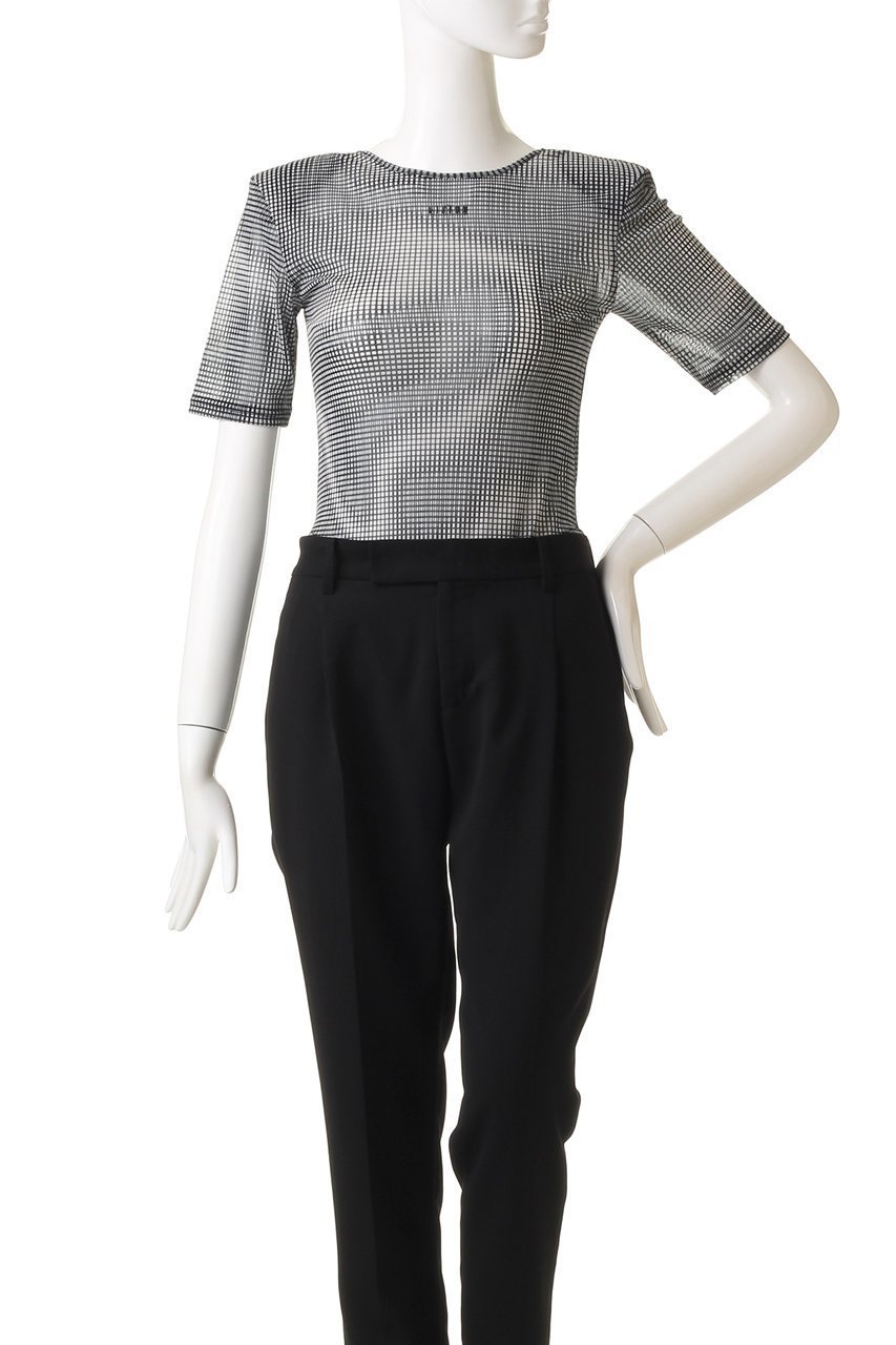 【プランク プロジェクト/PRANK PROJECT】のモアレプリントチュールボディスーツ / Moire Printed Tulle Bodysuit 人気、トレンドファッション・服の通販 founy(ファニー) ファッション Fashion レディースファッション Fashion for Women トップス・カットソー Cut & Sew Tops シャツ・ブラウス・オフィスカジュアル Elegant Blouses & Button-Ups ロングTシャツ・Tシャツ Longline T-Shirts & Tees カットソー・ベーシックTシャツ Cut-and-Sewn Tops / Stretch Tees & Basics カッティング Cutting Detail ショルダー Shoulder, Shoulder Strap ショート Short, Short Length シンプル Simple, Minimal スリーブ Sleeve, Long Sleeve / Short Sleeve スーツ Suit, Formalwear フロント Front, Front Design プリント Print, Printed Pattern other-2|ID: prp329100003271534 ipo3291000000032850725