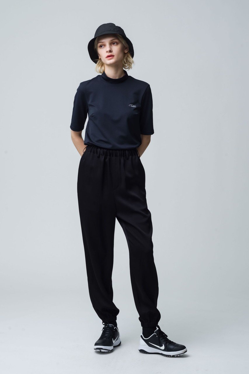 【オブシディアン/OBSIDIAN】のCURSIVE EMBROIDERY HIGHNECK SHORTSLEEVE 人気、トレンドファッション・服の通販 founy(ファニー) 　ファッション　Fashion　レディースファッション　WOMEN　トップス・カットソー　Tops/Tshirt　スポーツウェア　Sportswear　スポーツ トップス　Sports Tops　インナー　Inner　ゴルフ　Golf　シンプル　Simple　スポーツ　Sports　ハイネック　High Neck　ベーシック　Basic　半袖　Short Sleeve　other-6|ID: prp329100003271537 ipo3291000000031411456