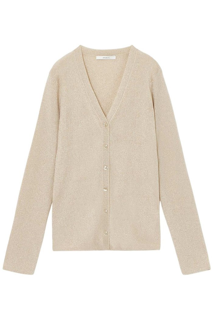 【アナイ/ANAYI】のラメリブVネックカーディガン インテリア・キッズ・メンズ・レディースファッション・服の通販 founy(ファニー) https://founy.com/ ファッション Fashion レディースファッション WOMEN トップス・カットソー Tops/Tshirt ニット Knit Tops カーディガン Cardigans Vネック V-Neck イタリア Italy カーディガン Cardigan シンプル Simple ミラノリブ Milan Ribs 定番 Standard |ID: prp329100003273460 ipo3291000000031547383