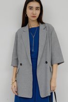 【ガリャルダガランテ/GALLARDAGALANTE】のハーフスリーブジャケット 人気、トレンドファッション・服の通販 founy(ファニー) ファッション Fashion レディースファッション Fashion for Women アウター Coat / Outerwear Collection レディースジャケット・軽アウター Jackets 2026年 2026 オケージョン Occasion Wear ジャケット Jacket, Outerwear スタイリッシュ Stylish, Fashionable エレガント 上品 Elegant 夏 Summer 春 Spring S/S・春夏 SS, Spring/Summer, Warm Season thumbnail グレー|ID: prp329100003273513 ipo3291000000036058049