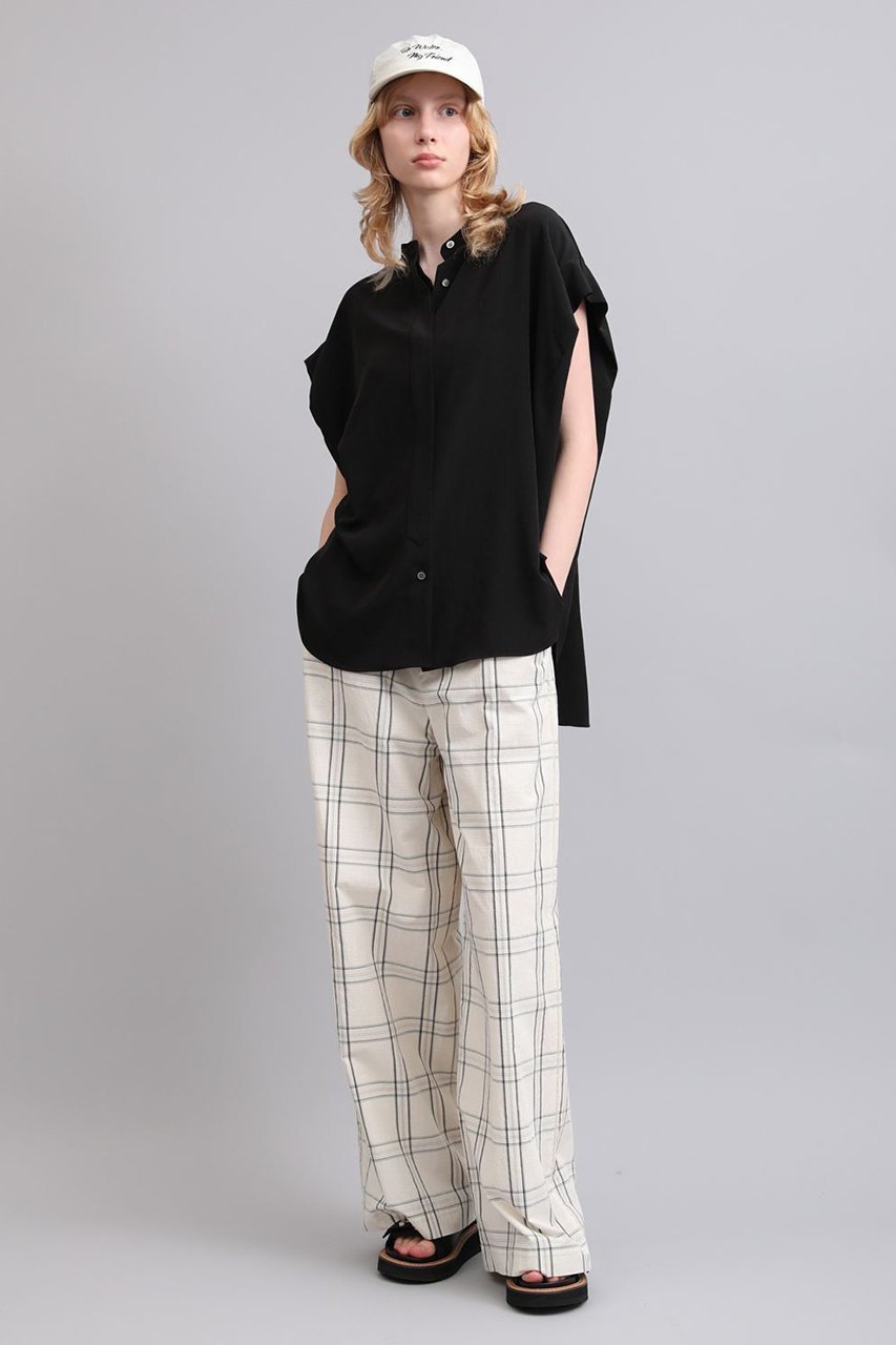 【サクラ/SACRA】のトリアセマイクロクレープブラウス 人気、トレンドファッション・服の通販 founy(ファニー) 　ファッション　Fashion　レディースファッション　Fashion for Women　トップス・カットソー　Cut & Sew Tops　シャツ・ブラウス・オフィスカジュアル　Elegant Blouses & Button-Ups　おすすめ　Recommended / Our Picks　ショート　Short, Short Length　シルク　Silk, 100% Silk　スリーブ　Sleeve, Long Sleeve / Short Sleeve　フロント　Front, Front Design　エレガント 上品　Elegant　other-6|ID: prp329100003273525 ipo3291000000036839703