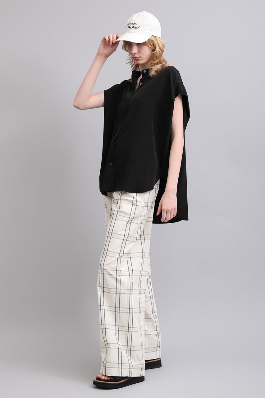 【サクラ/SACRA】のトリアセマイクロクレープブラウス 人気、トレンドファッション・服の通販 founy(ファニー) 　ファッション　Fashion　レディースファッション　Fashion for Women　トップス・カットソー　Cut & Sew Tops　シャツ・ブラウス・オフィスカジュアル　Elegant Blouses & Button-Ups　おすすめ　Recommended / Our Picks　ショート　Short, Short Length　シルク　Silk, 100% Silk　スリーブ　Sleeve, Long Sleeve / Short Sleeve　フロント　Front, Front Design　エレガント 上品　Elegant　other-7|ID: prp329100003273525 ipo3291000000036839705