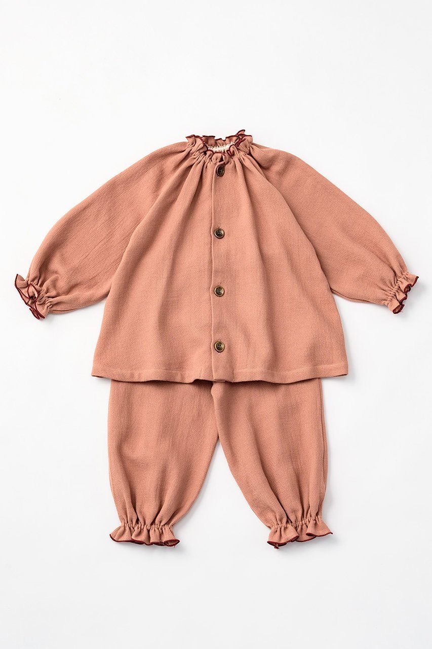 【マールマール/MARLMARL / KIDS】の【KIDS】ナイトウェア lull apricot/110-120 110-120cm インテリア・キッズ・メンズ・レディースファッション・服の通販 founy(ファニー) 　ファッション　Fashion　キッズファッション　Fashion for Kids　トップス・カットソー　Cut & Sew Tops　セパレート　Separate, Two-Piece　チェック　Check, Plaid, Tartan　ベビー　Baby, Babywear　apricot/90-100|ID: prp329100003273538 ipo3291000000036191694