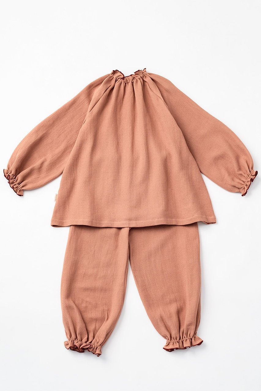 【マールマール/MARLMARL / KIDS】の【KIDS】ナイトウェア lull apricot/110-120 110-120cm 人気、トレンドファッション・服の通販 founy(ファニー) 　ファッション　Fashion　キッズファッション　Fashion for Kids　トップス・カットソー　Cut & Sew Tops　セパレート　Separate, Two-Piece　チェック　Check, Plaid, Tartan　ベビー　Baby, Babywear　other-2|ID: prp329100003273538 ipo3291000000036191696