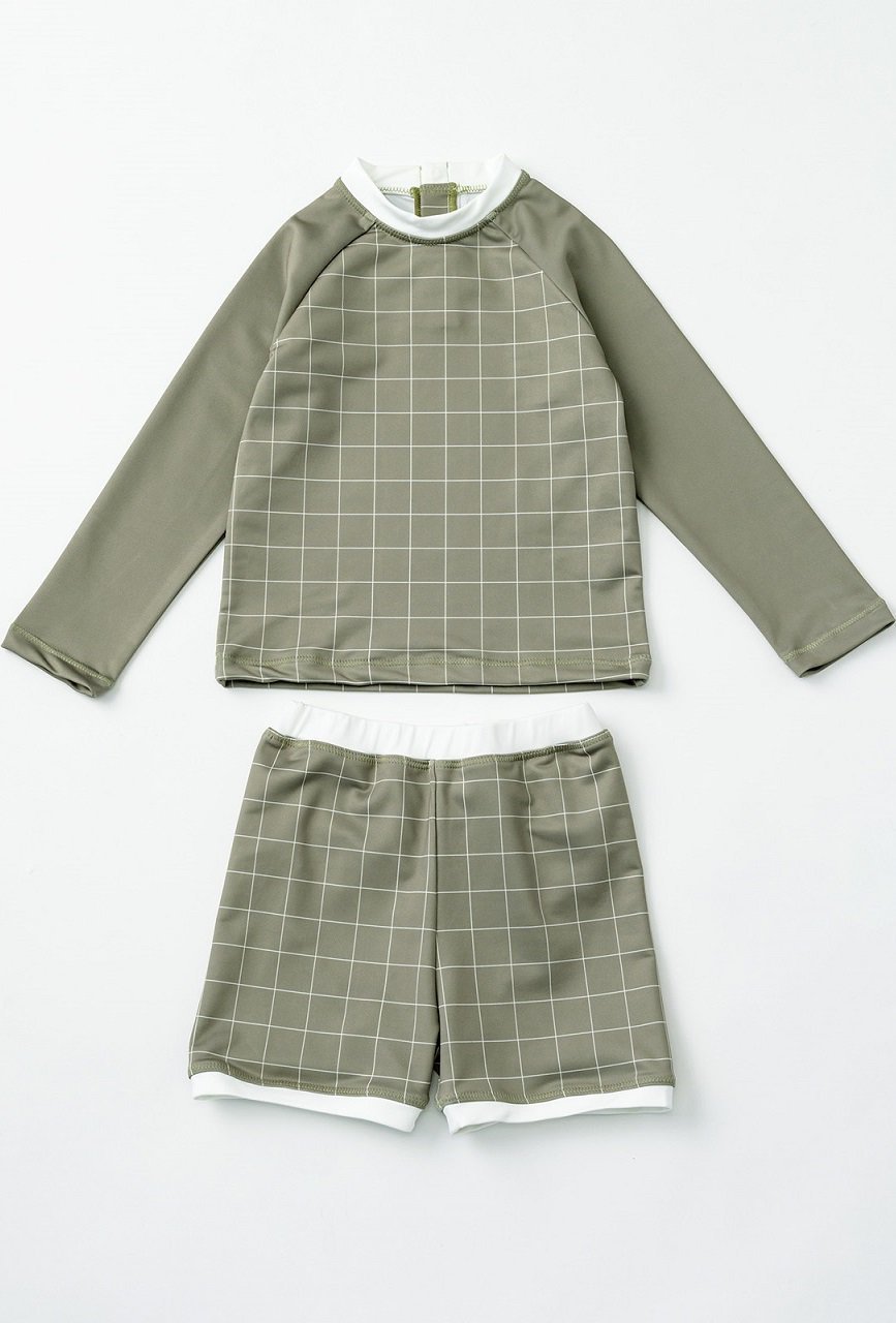 【マールマール/MARLMARL / KIDS】の【Kids】水着 swimwear gull インテリア・キッズ・メンズ・レディースファッション・服の通販 founy(ファニー) 　ファッション　Fashion　キッズファッション　KIDS　シンプル　Simple　スイムウエア　Swim Wear　スポーツ　Sports　セパレート　Separate　チェック　Check　長袖　Long Sleeve　水着　Swimsuit　夏　Summer　olive|ID: prp329100003273544 ipo3291000000022474302