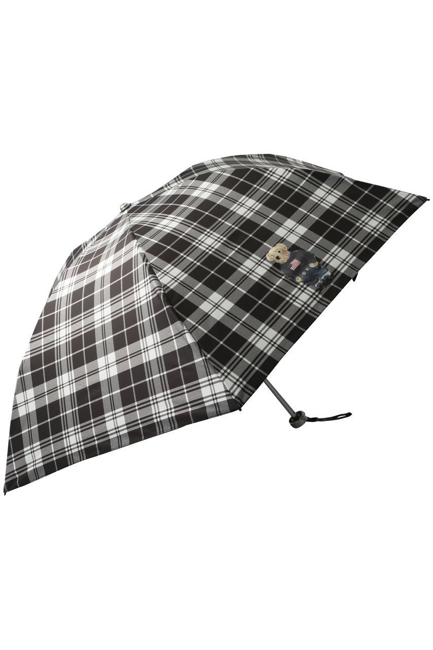 【ポロラルフローレン/POLO RALPH LAUREN】の晴雨兼用チェックベアプリントミニ傘 インテリア・キッズ・メンズ・レディースファッション・服の通販 founy(ファニー) 　ファッション　Fashion　レディースファッション　Fashion for Women　レイングッズ・傘・晴雨兼用傘　Umbrellas & Rain Gear　ハンカチ　Handkerchief, Hanky　ワンポイント　One Point, Statement Accent　人気　Popular, Best Seller　傘　Umbrella, Parasol　夏　Summer　日傘　Parasol, UV Umbrella　時計　Watch, Wristwatch　ブラック|ID: prp329100003275634 ipo3291000000032862827