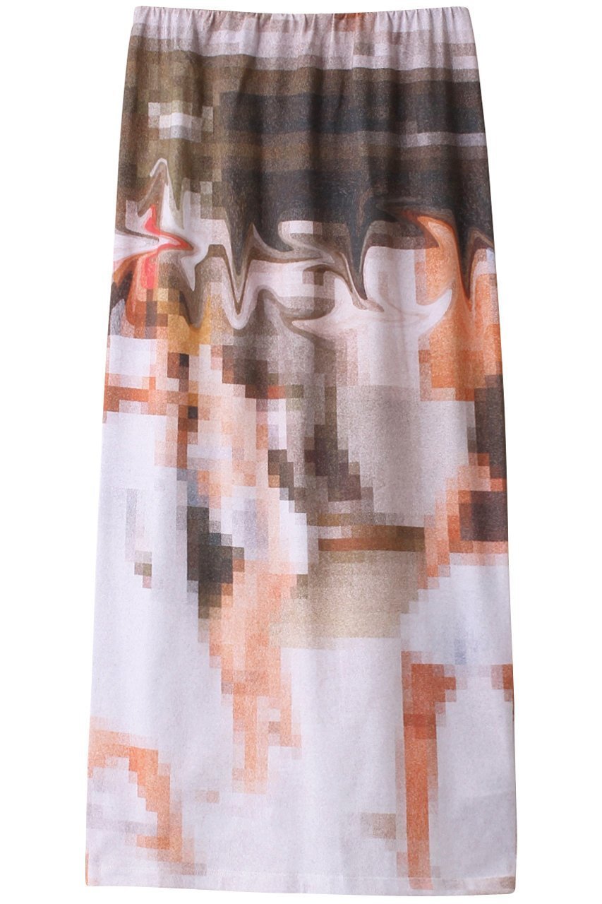 【メゾンスペシャル/MAISON SPECIAL】のモザイクプリントタイトスカート インテリア・キッズ・メンズ・レディースファッション・服の通販 founy(ファニー) 　ファッション　Fashion　レディースファッション　WOMEN　スカート　Skirt　ロングスカート　Long Skirt　おすすめ　Recommend　グラフィック　サンダル　タイトスカート　フラット　プリント　モザイク　ロング　ORG(オレンジ)|ID: prp329100003275699 ipo3291000000024728281
