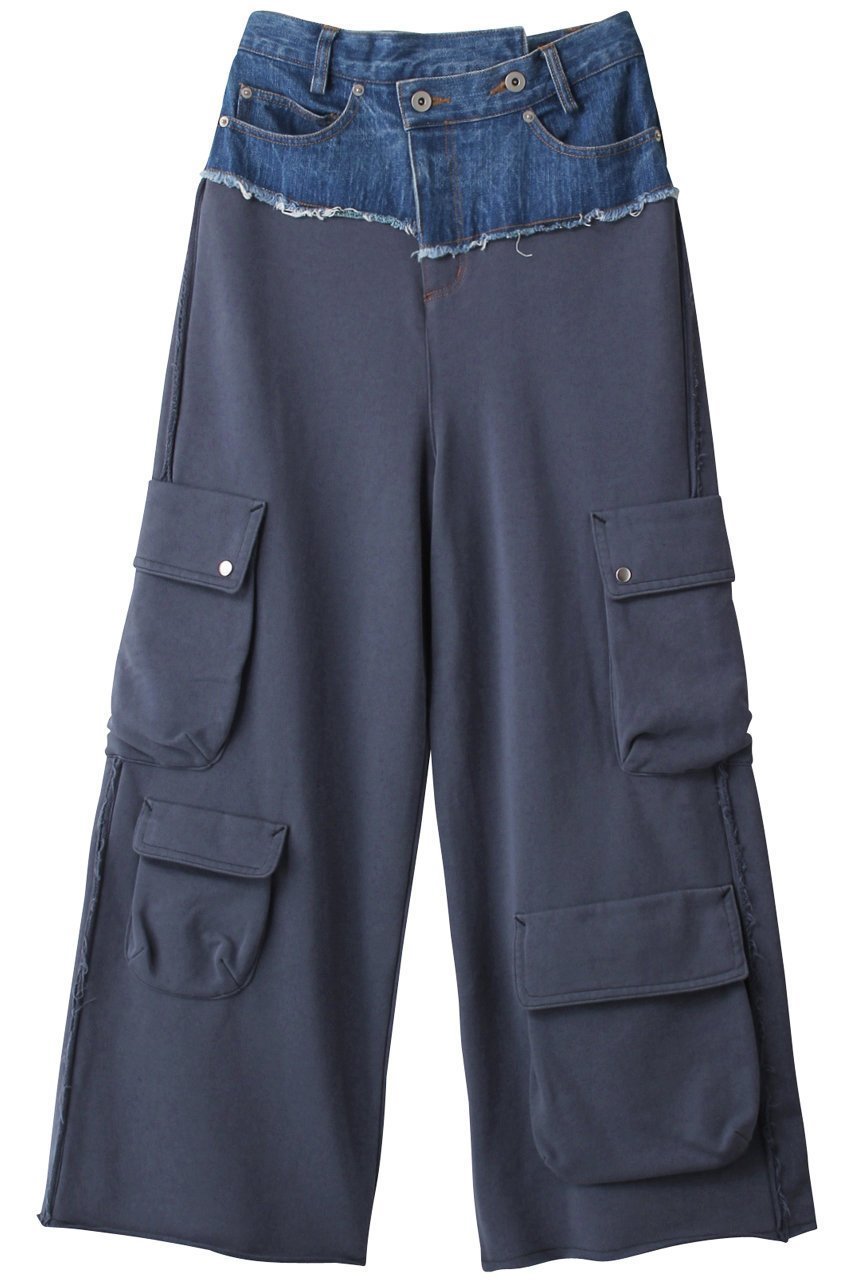 【メゾンスペシャル/MAISON SPECIAL】のカットオフデニムレイヤードスウェットパンツ インテリア・キッズ・メンズ・レディースファッション・服の通販 founy(ファニー) 　ファッション　Fashion　レディースファッション　Fashion for Women　パンツ　Pants & Trousers　おすすめ　Recommended / Our Picks　カットソー　Cut and Sewn Top　コンビ　Combo, Combination Style　シンプル　Simple, Minimal　スウェット / スエット　Sweatshirt, Sweatwear　デニム　Denim, Jeans Material　トレンド　Trend, Trending Now　BLU(ブルー)|ID: prp329100003275710 ipo3291000000032830437