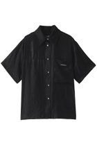 【プランク プロジェクト/PRANK PROJECT】のハーフスリーブサテンオーバーシャツ / Half Sleeve Satin Over Shirt BLK(ブラック)|ID:prp329100003280204