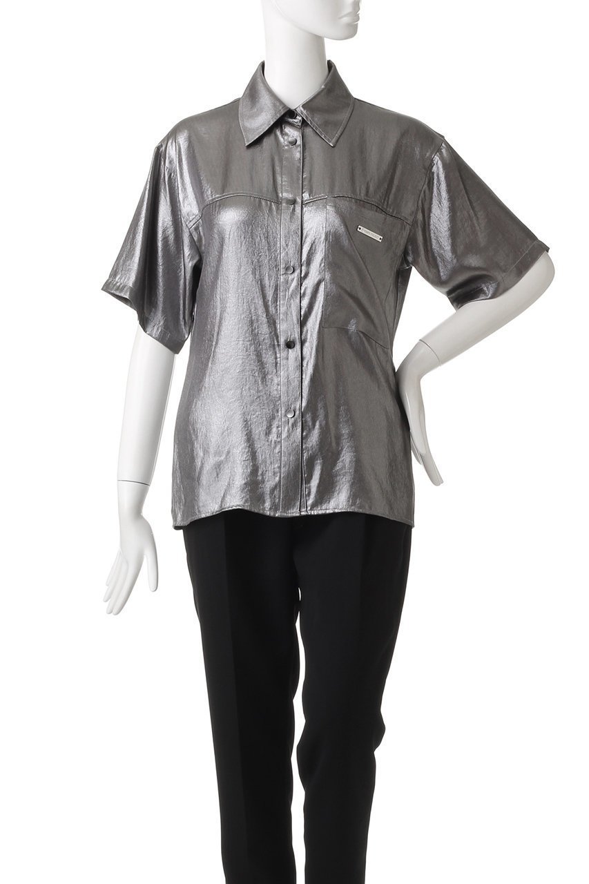 【プランク プロジェクト/PRANK PROJECT】のハーフスリーブサテンオーバーシャツ / Half Sleeve Satin Over Shirt 人気、トレンドファッション・服の通販 founy(ファニー) 　ファッション　Fashion　レディースファッション　WOMEN　トップス・カットソー　Tops/Tshirt　シャツ/ブラウス　Shirts/Blouses　サマー　Summer　ショート　Short　スリーブ　Sleeve　エレガント 上品　Elegant　夏　Summer　羽織　Haori　other-2|ID: prp329100003280204 ipo3291000000031371499