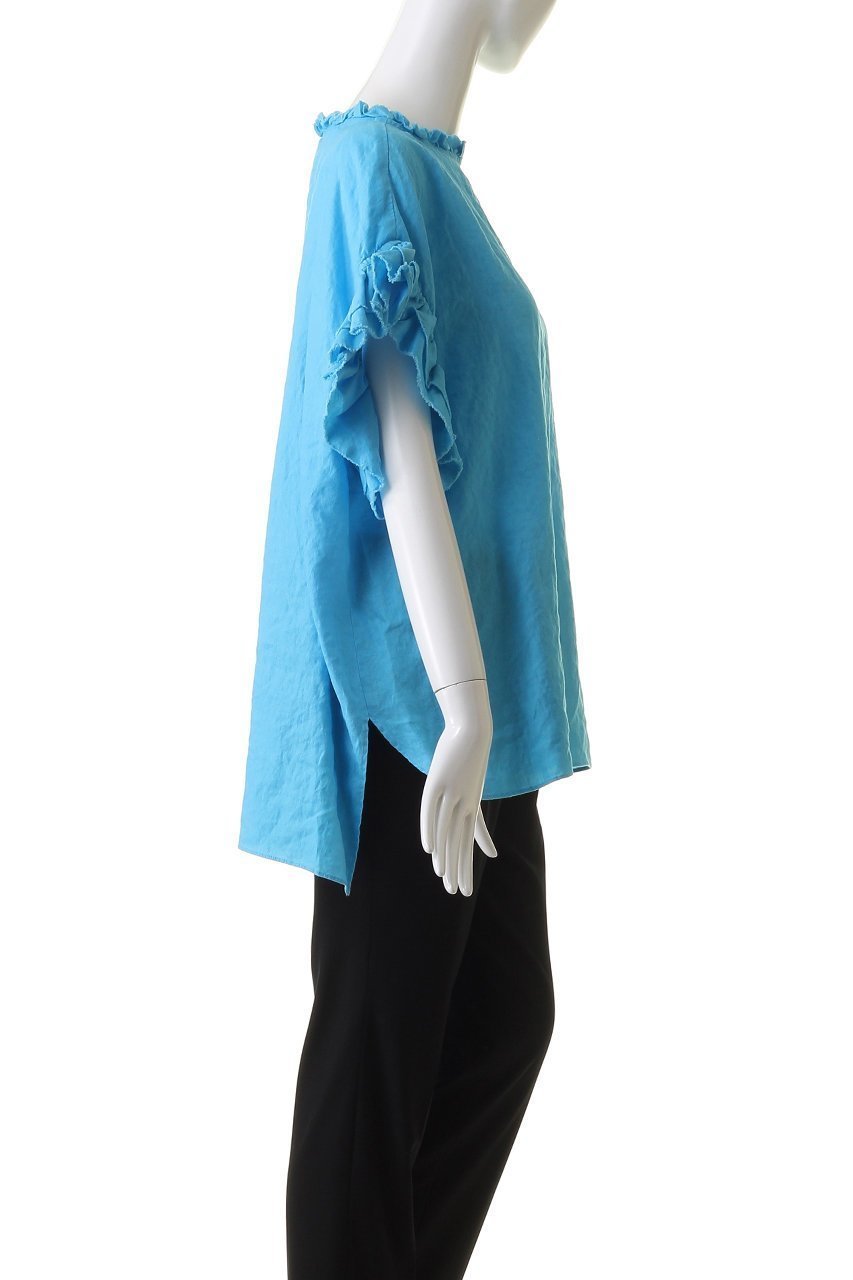 【ハウス オブ ロータス/HOUSE OF LOTUS】のリネンフリルブラウス 人気、トレンドファッション・服の通販 founy(ファニー) 　ファッション　Fashion　レディースファッション　Fashion for Women　トップス・カットソー　Cut & Sew Tops　シャツ・ブラウス・オフィスカジュアル　Elegant Blouses & Button-Ups　サマー　Summer, Summer Style　ショート　Short, Short Length　スリーブ　Sleeve, Long Sleeve / Short Sleeve　フリル　Frill, Ruffle　フレンチ　French, French Style　リネン　Linen, Linen Fabric　リラックス　Relax, Relaxed Fit　other-3|ID: prp329100003282038 ipo3291000000032913923