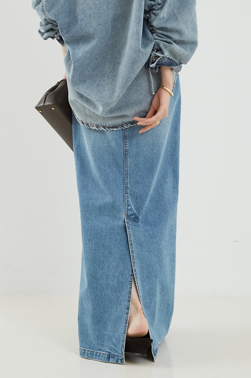 【ザ ストア バイ シー/THE STORE by C】のデニムスカート 人気、トレンドファッション・服の通販 founy(ファニー) 　ファッション　Fashion　レディースファッション　WOMEN　スカート　Skirt　デニムスカート　Denim Skirts　ロングスカート　Long Skirt　クロップド　Cropped　ストレート　Straight　スリット　Slit　デニム　Denim　マキシ　Maxi　ロング　Long　other-2|ID: prp329100003282045 ipo3291000000031268783