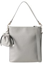 【メゾンスペシャル/MAISON SPECIAL】の【UNISEX】巾着チャーム付きレザー2WAYミニショルダーバッグ SLV(シルバー)|ID: prp329100003283665 ipo3291000000036119285