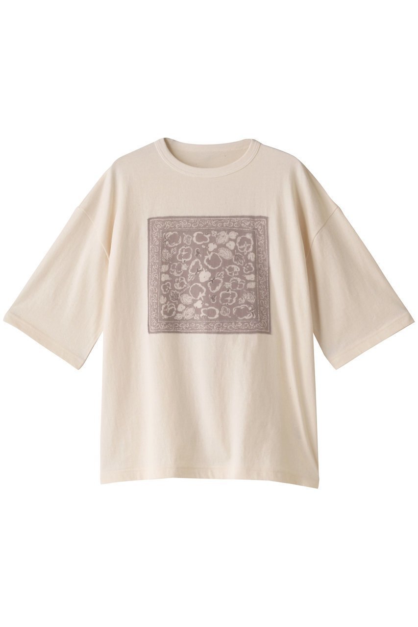 【プリスティン/PRISTINE】のRe-COTTONバンダナTシャツ 人気、トレンドファッション・服の通販 founy(ファニー) 　ファッション　Fashion　レディースファッション　Fashion for Women　トップス・カットソー　Cut & Sew Tops　シャツ・ブラウス・オフィスカジュアル　Elegant Blouses & Button-Ups　ロングTシャツ・Tシャツ　Longline T-Shirts & Tees　カットソー・ベーシックTシャツ　Cut-and-Sewn Tops / Stretch Tees & Basics　ショート　Short, Short Length　スリーブ　Sleeve, Long Sleeve / Short Sleeve　デニム　Denim, Jeans Material　ハーフ　Half, Half-Length　バンダナ　Bandana, Head Scarf　 other-1|ID: prp329100003283781 ipo3291000000035792786
