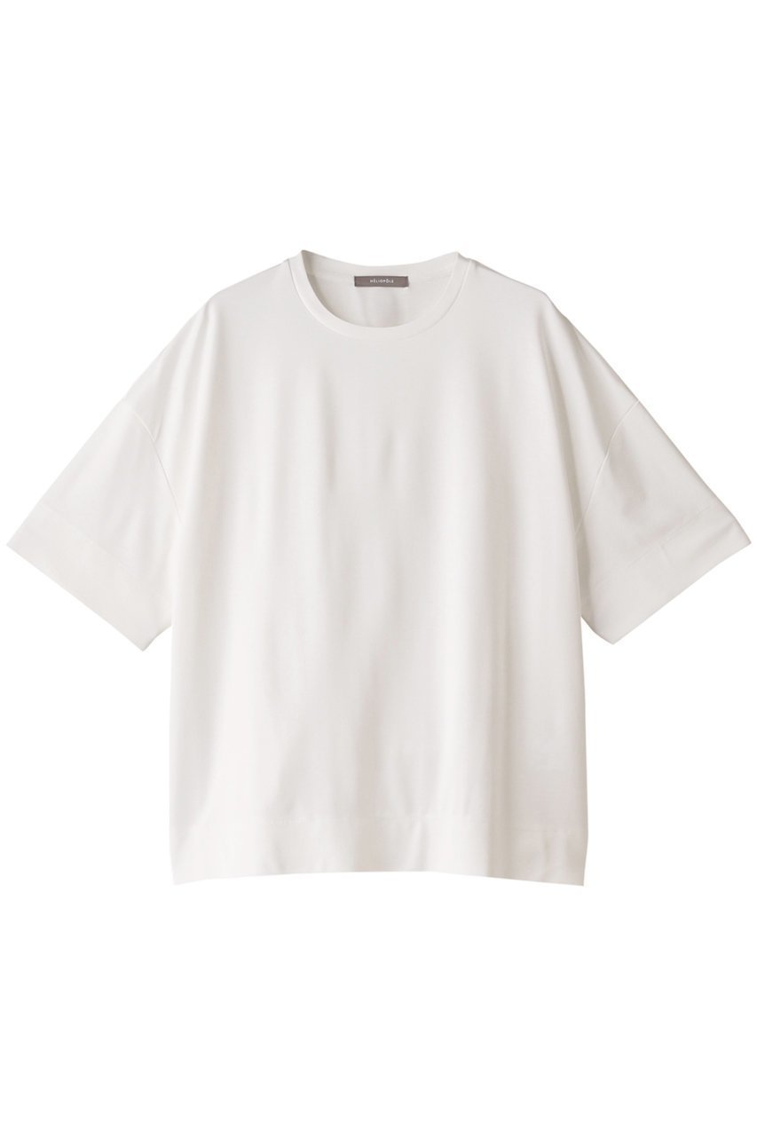 【エリオポール/heliopole】のストレッチポンチハーフスリーブBIG Tシャツ 人気、トレンドファッション・服の通販 founy(ファニー) 　ファッション　Fashion　レディースファッション　WOMEN　トップス・カットソー　Tops/Tshirt　シャツ/ブラウス　Shirts/Blouses　ロング / Tシャツ　T-Shirts　カットソー　Cut and Sewn　ショート　Short　シンプル　Simple　ストレッチ　Stretch　スリーブ　Sleeve　 other-1|ID: prp329100003287987 ipo3291000000021997453