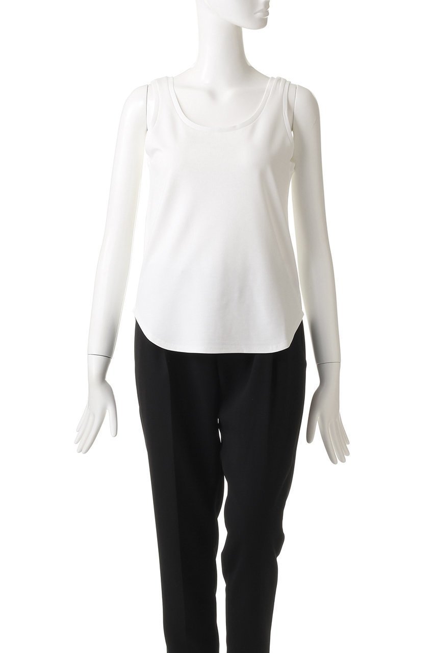 【エリオポール/heliopole】のストレッチポンチタンクトップ 人気、トレンドファッション・服の通販 founy(ファニー) 　ファッション　Fashion　レディースファッション　Fashion for Women　トップス・カットソー　Cut & Sew Tops　キャミソール&ノースリーブ　Camisoles & Sleeveless Tops　シャツ・ブラウス・オフィスカジュアル　Elegant Blouses & Button-Ups　ロングTシャツ・Tシャツ　Longline T-Shirts & Tees　カットソー・ベーシックTシャツ　Cut-and-Sewn Tops / Stretch Tees & Basics　インナー　Innerwear　キャミソール　Camisole, Spaghetti Strap Top　シンプル　Simple, Minimal　ストレッチ　Stretch, Stretchy Fabric　タンク　Tank Top, Sleeveless Top　ファブリック　Fabric, Textile　other-2|ID: prp329100003287988 ipo3291000000035421737