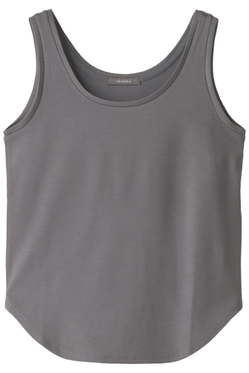 【エリオポール/heliopole】のストレッチポンチタンクトップ インテリア・キッズ・メンズ・レディースファッション・服の通販 founy(ファウニー) 　ファッション　Fashion　レディースファッション　Fashion for Women　トップス・カットソー　Cut & Sew Tops　キャミソール&ノースリーブ　Camisoles & Sleeveless Tops　シャツ・ブラウス・オフィスカジュアル　Elegant Blouses & Button-Ups　ロングTシャツ・Tシャツ　Longline T-Shirts & Tees　カットソー・ベーシックTシャツ　Cut-and-Sewn Tops / Stretch Tees & Basics　インナー　Innerwear　キャミソール　Camisole, Spaghetti Strap Top　シンプル　Simple, Minimal　ストレッチ　Stretch, Stretchy Fabric　タンク　Tank Top, Sleeveless Top　ファブリック　Fabric, Textile　アイスグレー|ID: prp329100003287988 ipo3291000000036980926