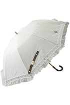 【ポロラルフローレン/POLO RALPH LAUREN】の晴雨兼用ストライプフリル楽折傘 カーキ|ID: prp329100003291351 ipo3291000000032864776