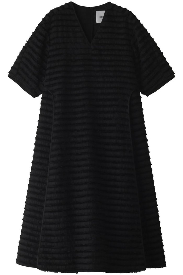 【デパリエ/DEPAREILLE】のCUT JACQUARD DRESS インテリア・キッズ・メンズ・レディースファッション・服の通販 founy(ファニー) https://founy.com/ ファッション Fashion レディースファッション WOMEN ワンピース Dress ドレス Party Dresses チュニック Tunic ジャカード Jacquard チュニック Tunic パーティ Party ボーダー Border ロング Long |ID: prp329100003292678 ipo3291000000022025564