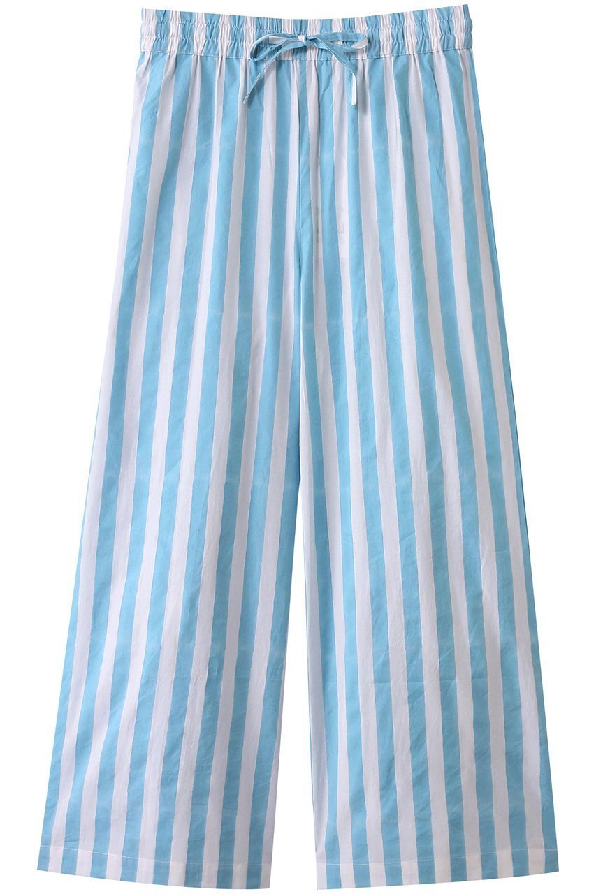 【エスゼット ブロックプリント/SZ Blockprints】のDRAWSTRING PANTS THICK STRIPE ドロストワイドパンツ インテリア・キッズ・メンズ・レディースファッション・服の通販 founy(ファニー) 　ファッション　Fashion　レディースファッション　Fashion for Women　パンツ　Pants & Trousers　ストライプ　Stripe, Striped Pattern　フェミニン　Feminine, Girly　リラックス　Relax, Relaxed Fit　ワイド　Wide, Wide Fit　再入荷　Restock / Back in Stock　夏　Summer　ライトブルー|ID: prp329100003292742 ipo3291000000032900214