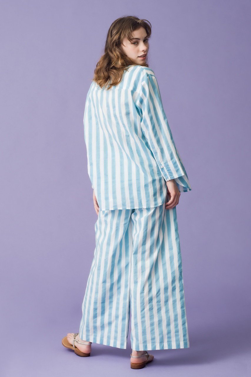【エスゼット ブロックプリント/SZ Blockprints】のDRAWSTRING PANTS THICK STRIPE ドロストワイドパンツ 人気、トレンドファッション・服の通販 founy(ファニー) 　ファッション　Fashion　レディースファッション　Fashion for Women　パンツ　Pants & Trousers　ストライプ　Stripe, Striped Pattern　フェミニン　Feminine, Girly　リラックス　Relax, Relaxed Fit　ワイド　Wide, Wide Fit　夏　Summer　other-7|ID: prp329100003292742 ipo3291000000036225035