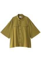 【ミディウミソリッド/MIDIUMISOLID】の【UNISEX】roll up wide shirt シャツ グリーン|ID:prp329100003294738